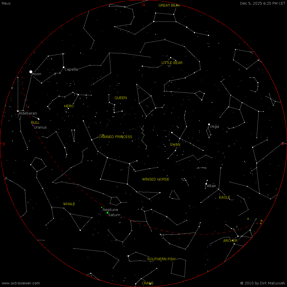 current night sky over Reus